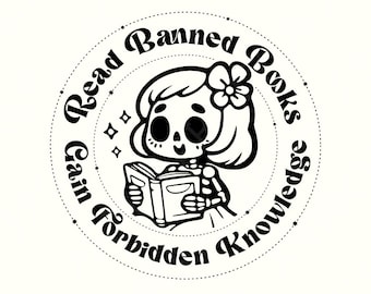 Read Banned Books High Resolution PNG Digital Design Retro Groovy Text, Vintage Sublimation, SVG Cut File for Book Lovers