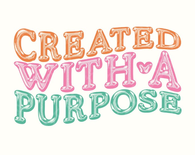 Created With a Purpose PNG, Faith Christian Png, Religious Png, Jesus People Png, Groovy Jesus Png, Inspirational Png, Christian Png