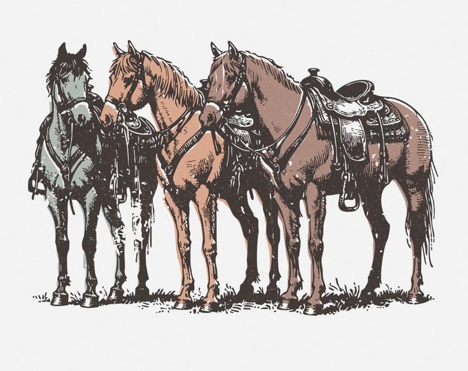 Western Horse PNG, Western Sublimation Design, Instant Download, Horse Lover PNG, Cowboy Valentine, Retro Valentine Shirt PNG