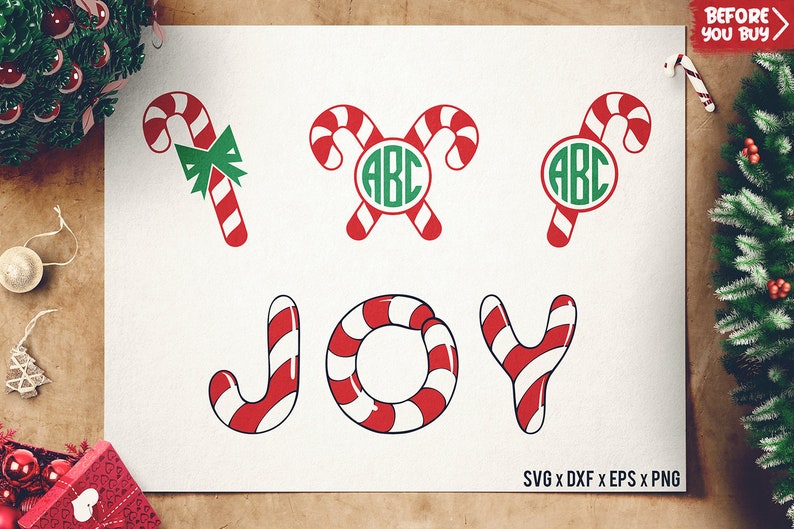 Download Christmas Joy Svg Candy Cane Monogram Svg Christmas Cut Files For Cricut Christmas Candy Cane Svg Silhouette And Other Vinyl Cutters Clip Art Art Collectibles Minyamarket Com