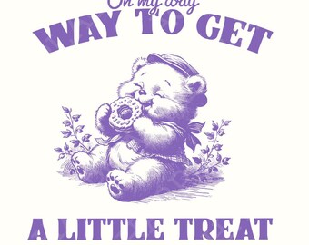 Little Treats PNG, Funny Quotes Treat png, Sarcastic Snarky png, Sarcasm PNG, 99 Problems png PNG, Cute Bear Shopping, Instant Download