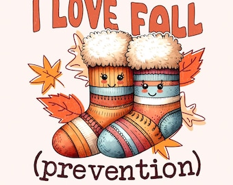 I Love Fall Prevention PNG, Retro Fall Nurse Png, Thanksgiving Nurse SLP OT Gift, Digital Download, Fall Vibes, Nurse Life Png