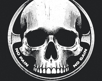 Skull Fitness png, Barbell png, Workout Motivation, Powerlifting png, Gym Lover Gift, Crossfit png, Funny Gym Shirt, Bodybuilding Shirt, PNG