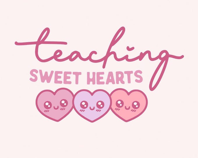 Teaching Sweethearts Png, Teacher Valentines Png, Valentines Day Png, Teacher Sublimation Design, Retro Checkered, Candy Hearts Png