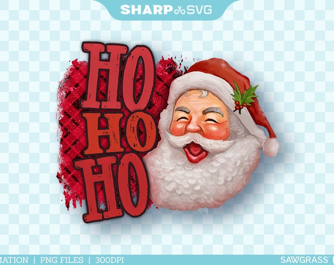 Ho Ho Ho PNG Sublimation - Christmas Gnome Design - Ho Ho Ho Christmas 5 - Christmas Clipart - Hand Drawn Watercolor - Sublimation Epson