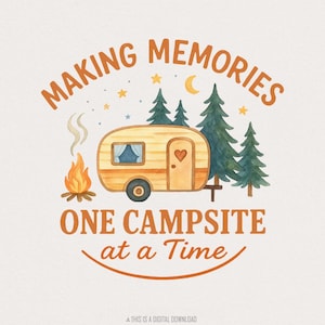 Creando recuerdos, un campamento a la vez (png), Camping (png), Aventura (png), Camping divertido (png), Camper (png), Archivo pod, Descarga digital