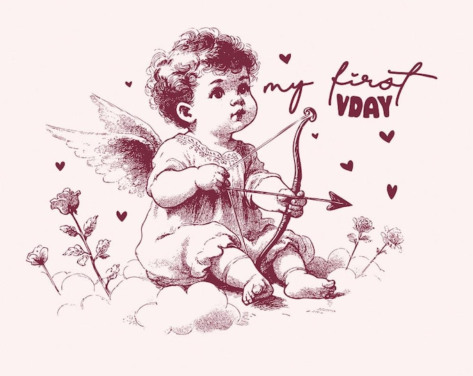 My First Valentine's Day PNG, My 1st Valentines, Baby Valentines PNG, Valentines Day PNG, Sublimation Designs, Digital Download, Sublimate