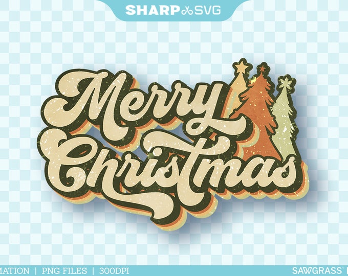 Vintage Merry Christmas PNG - Christmas Sublimation Prints - Leopard Christmas Sublimation - Hand Drawn Watercolor - Sublimation Epson
