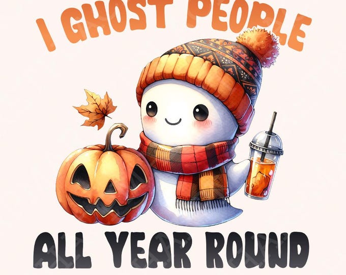 Retro Ghost I Halloween PNG, Ghost Coffee PNG, Pumpkin Spice png, Trending Ghost PNG, Cute Ghost png, Sublimation, Spooky Vibes png