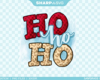 Ho Ho Ho PNG Sublimation - Christmas Gnome Design - Ho Ho Ho Christmas 1 - Christmas Clipart - Hand Drawn Watercolor - Sublimation Epson