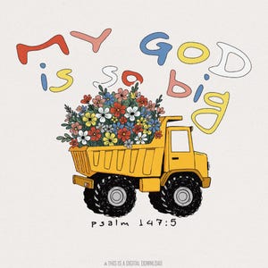 My God Is So Big Kids png, retro kinderen png, peuter png, bijbelvers png, trendy christelijk, Jezus houdt van mij, godsublimatie