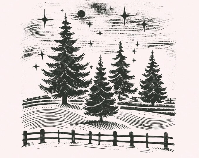Christmas Tree Farm PNG Sublimation Digital Design, Vintage Xmas PNG, Boho Christmas PNG, Retro Holiday Shirt, Digital Download
