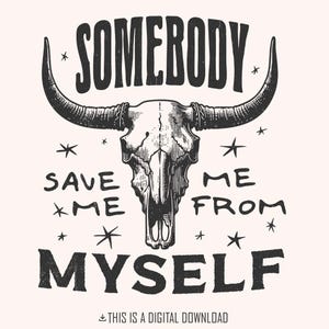 Somebody Save Me PNG, Musique country, Sublimation western, Nashville PNG, Music City, Rock and roll, country western, Sublimation rétro