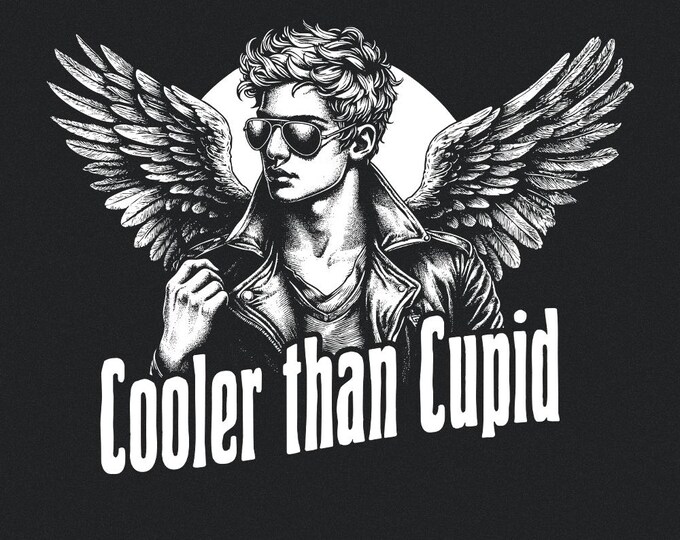 Cooler Than Cupid PNG, Valentines Day Digital File, Retro Boy Valentine, Sublimation, Love png, Kids Valentine png, Valentines PNG File