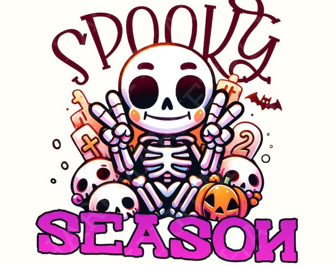 Spooky Season Png, Retro Halloween Png, Halloween Png, Skeleton Png, Spooky Png, Halloween T Shirt Png, Halloween Digital Design, Skeleton