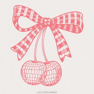 Trendige karierte Schleife PNG, Yallternative Schleife Design, Girly & Cute Digital Download, Sofortiger Download PNG, T-Shirt Western Design