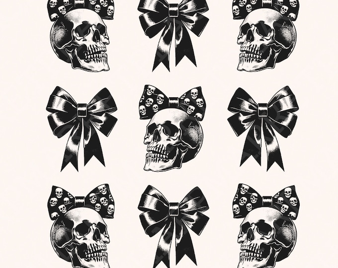 Halloween Skull Png, Coquette Bow Png, Sublimation Designs, Gothic Skull, Skeleton Png, Horror Sublimation, Dtf Designs, Fall Png