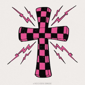 Croix Damier Png, Design Sublimation Croix, Foi Png, Art Chrétien, Pâques Png, Croix En Détresse, Croix Léopard Png, Chrétien Rétro