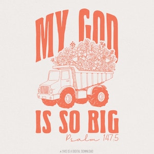 My God is So Big Kids png, retro kinderen png, peuter png, bijbelvers png, kinderkerk sublimatie, trendy christelijk, Jezus houdt van mij