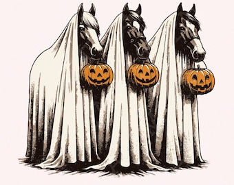 Halloween Horse PNG, Spooky Horse Png, Funny Halloween Png, Cute Horse PNG, Ghost PNG, Horse Sublimation, Digital Download, Halloween Animal