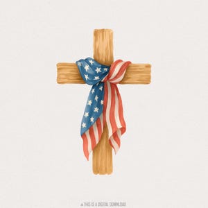 Christian Patriotic Png, One Nation Under God Png, 4th Of July Png, Independence Day Png, American Flag Cross Png, Faith And Freedom Png