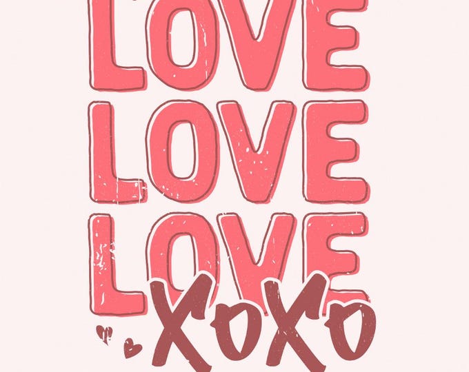 Valentines Day PNG, Xoxo PNG, Happy Valentines Day Sublimation, Love Sublimation Designs, Pink Red Design, Valentines Shirt Design