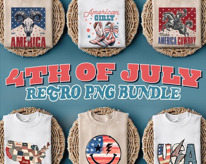 4th of July PNG Bundle, Western Bull Skull American Flag PNG, Patriotic Independence Day, Retro USA, American Girly, Cowgirl Boots, usa png