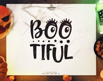 BOOtiful SVG - SVG Files for Cricut - Halloween SVG Files  - Pumpkins svg - halloween quotes svg - halloween silhouette