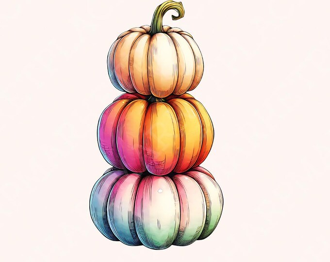 Preppy Pink Pumpkin PNG, Fall png, Preppy Pink Pumpkin, Pink Bow Pumpkin, Pink Halloween, Pumpkin Clipart, Coquette Pumpkin, Watercolor
