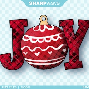 Sublimación PNG de alegría - Diseño de alegría navideña - Sublimación de alegría 1 - Clipart navideño - Acuarela dibujada a mano - Sublimación Epson