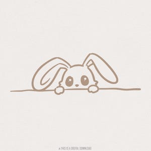 Lapin mignon furtivement png, téléchargement numérique PNG, modèle imprimable, fichiers png pour POD, vecteur de lapin, clipart