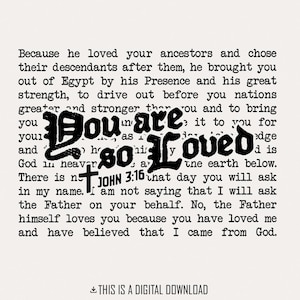 You Are So Loved PNG, Valentine Heart Jesus Love, Christian Valentine, Bible Verse Design, Scripture PNG, John 3:16, Aesthetic Coquette