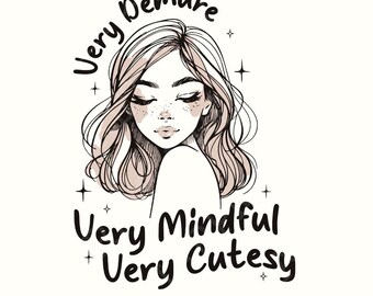 Very Demure PNG, Very Mindful PNG, Gen Z PNG, Trendy Wavy Text, Digital Download, Sublimation Design, Viral Shirt, Retro png, Funny Tik Tok