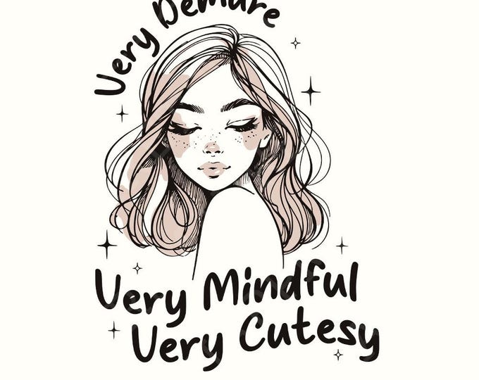 Very Demure PNG, Very Mindful PNG, Gen Z PNG, Trendy Wavy Text, Digital Download, Sublimation Design, Viral Shirt, Retro png, Funny Tik Tok