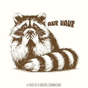Lustiger Waschbär PNG, niedliches Waschbären Sublimationsdesign, Trash Panda png, Wilder Waschbär Clipart, sarkastisches Snarky PNG für Shirts, Sommer Retro