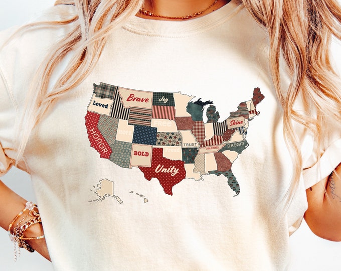 Retro America USA Map PNG, God Says You Are Bible Verse Design, 4th of July, USA Flag, American Girl, American 1776 Digital Download