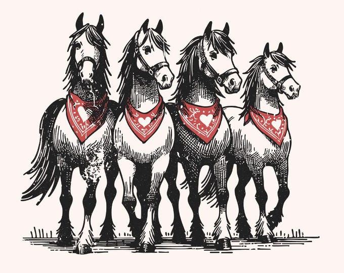 Valentine Horse PNG, Love Png, Valentine Design, Western Valentine, Be Mine Valentine, Valentine Animals Png, Horse Lover Png, Download