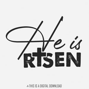 He is Risen PNG, Digital Sublimation, Christian Easter PNG, Jesus Easter Design, Bible Verses PNG, Easter Sublimation