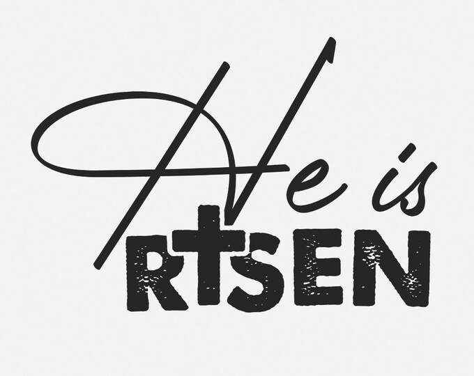 He is Risen PNG, Digital Sublimation, Christian Easter PNG, Jesus Easter Design, Bible Verses PNG, Easter Sublimation