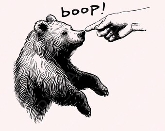 Boop Bear PNG, Grizzly Bear png, Spooky Bear, Mama Bear PNG, Bear Lover Gifts, Boop Skeleton Bear, Digital Download, Instant Download