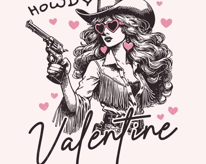 Howdy Valentine Png, Retro Valentine Png, Western Valentine Png, Vintage Cowboy Valentine, Howdy Valentine Sublimation, Trendy Valentine