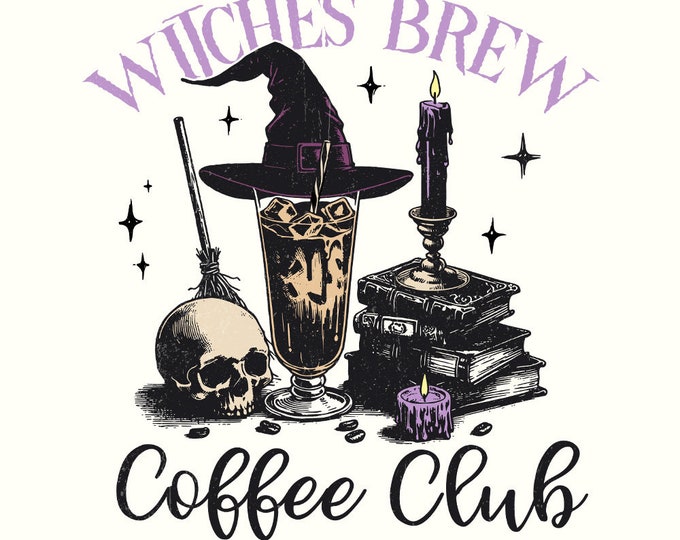 Witches Brew PNG, Halloween Coffee Png, Ghost png, Skeleton png, Fall Png, Pumpkin Spice Png, Spooky Season Png, Witchy png, Cauldron png