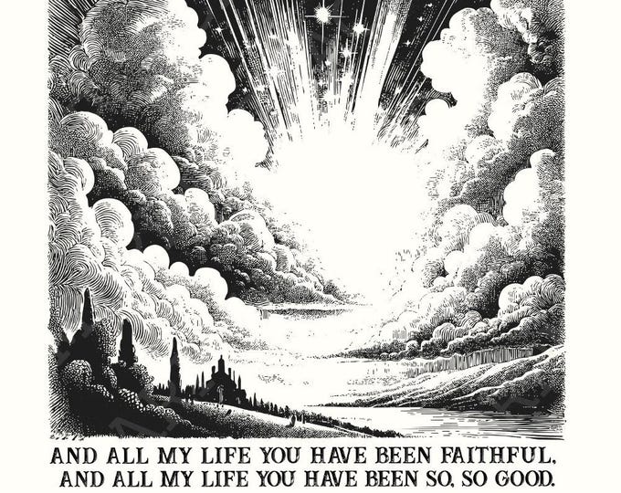 Faithful Png, Jesus Png, Bible Verse Png, Religious Png, Sublimation Design, Instant Download, Christian Png, Faith Png, Church Gift