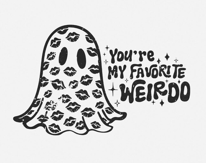 You're My Favorite Weirdo PNG, Funny Valentine PNG, Valentines Day Card, Ghost png, Love png, Cute Valentine PNG, Digital Download