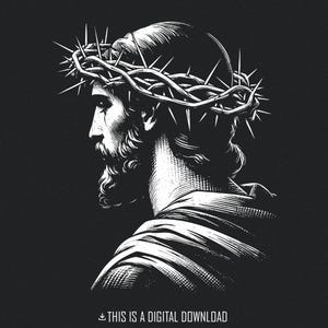 Jesus PNG, Christliche PNG, Dornenkrone, Jesus Design, Religiöses PNG, Jesus Clipart, Retter Png, Jesus Druck, digitaler Download