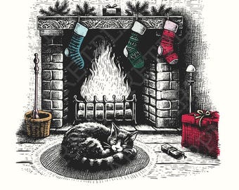 Meowy Christmas Png, Funny Christmas Png, Christmas Cat Png, Cat Lover Png, Retro Holiday Png, Vintage Cat, Christmas Digital Download
