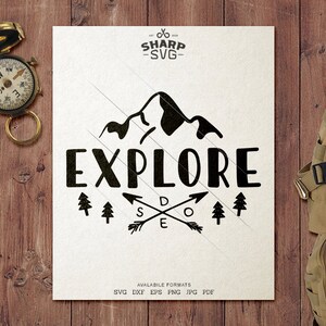 Explorar SVG - Camping SVG - Citas / Refranes - Camping Life svg - Archivos de corte / archivos de corte - Para Cricut, Silhouette y más