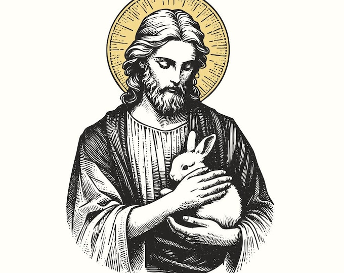 Easter Digital Art, Jesus PNG, Easter Religious, Jesus Christ Easter, Easter Bunny, He Is Risen PNG, Trendy PNG Design