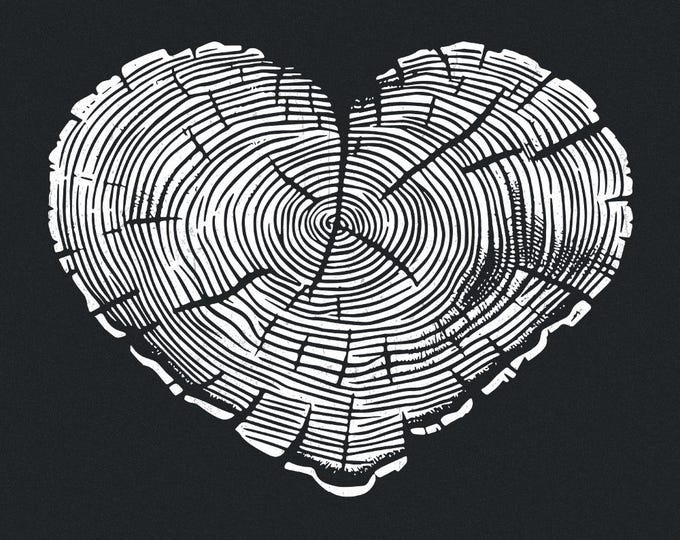 Tree Rings Heart Shape PNG, Outline Stamp Color Graphics, PNG, Tree Carving, Wood Heart Love, Forest Habitat Tshirt, Forest Lover PNG