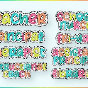 Teacher Dalmatian Bundle Png, Dalmatian Dots Png, Teacher Appreciation, Digital File, Sublimation Download, Custom Teacher, Back To School